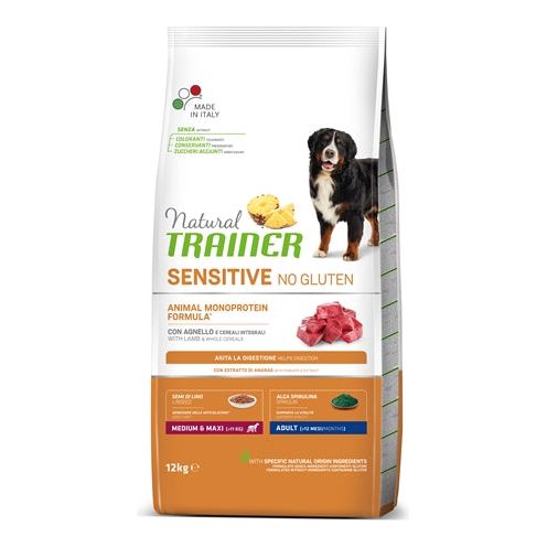 Entrenador natural perro adulto adulto maxi sensible de cordero gluten -libre