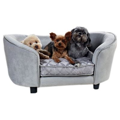 Enchanted pet Enchanted hondenmand sofa constantine zilverkleurig