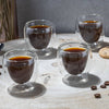 HI HI Espressokopjes dubbelwandig 4 st 80 ml transparant