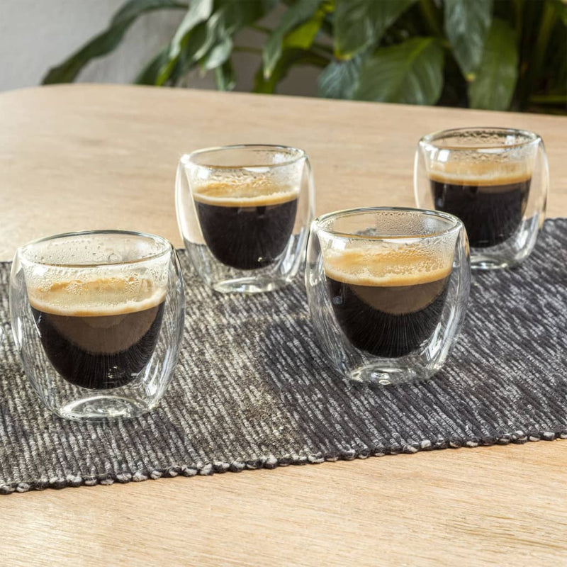 Ciao tazze espresso doppia -walled 4 st 80 ml trasparente