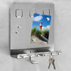 Hola hola Memobord con titulares de teclas 28.5x25x8 cm de color plateado