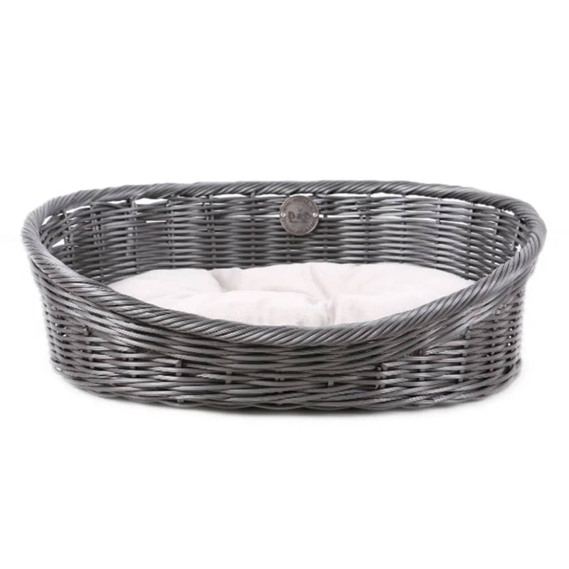 D d animali domestici rustici con cuscino xl rattan grigio