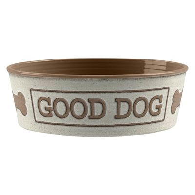 Tarhong Food Bowl di buon cane Melamina White Taupe