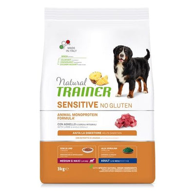 Natural trainer Dog adult medium maxi sensitive lamb glutenvrij