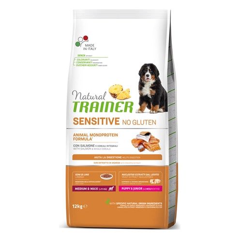 Trainer natural Puppy Puppy Junior Medio Maxi Salmón sensible