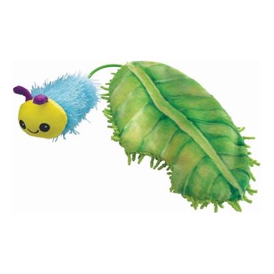 Kong Flingaroo Caterpillar con hoja con hierba gatera