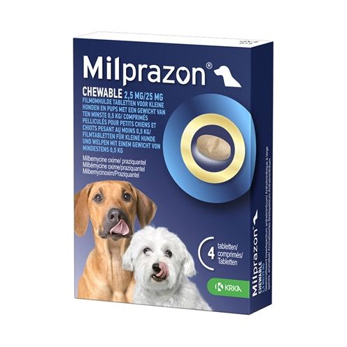 Krka Milprazon Tabletas masticables Tabletas de trabajo Dog