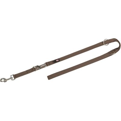 Trixie Dog Leash Regolabile premium a due strati marrone