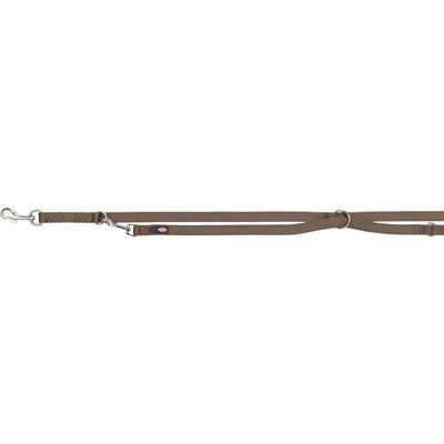 Trixie Dog Leash Regolabile premium a due strati marrone