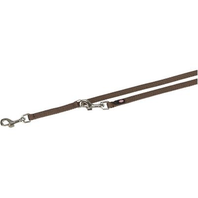 Trixie Dog Leash Regolabile premium a due strati marrone
