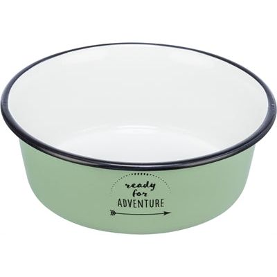 Trixie Food Bowl Bere Box Box smalto in acciaio inossidabile verde