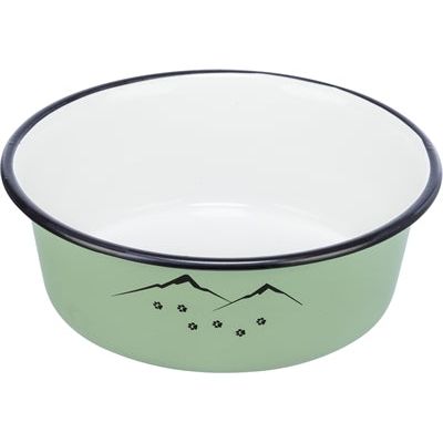 Trixie Food Bowl Bere Box Box smalto in acciaio inossidabile verde