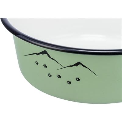 Trixie Food Bowl Bere Box Box smalto in acciaio inossidabile verde