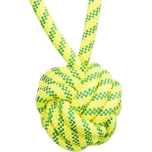 Trixie Aquatoy Rope con palla galleggiante in poliestere giallo verde