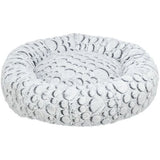 Trixie Kattenmand mila rond pluche wit grijs - afbeelding 1