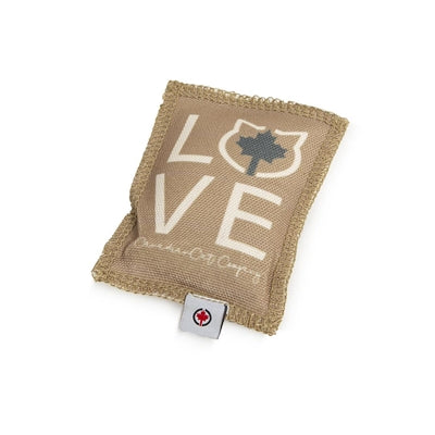 Canadiancat Company Canadian Cat Play Cushion Love with Catnip Grey Beige