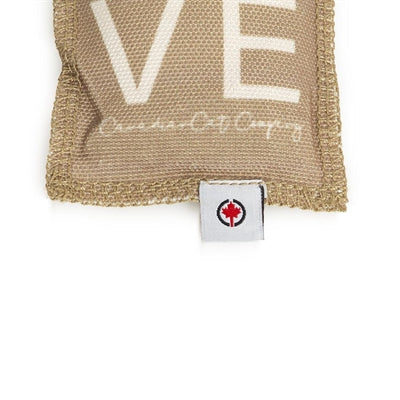 Canadiancat Company Canadian Cat Play Cushion Love with Catnip Grey Beige