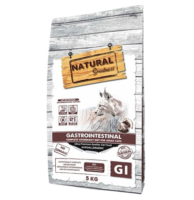 Grandezza naturale dieta veterinaria gatto gastrointestinale completo