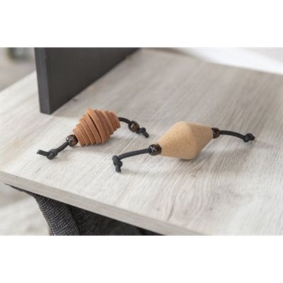 Trixie Rugbybal Cat Toys on Rope Citystyle Felt Wood