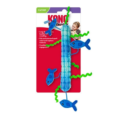Kong Kickeroo Stickeroo con suono rughe e blu catnip