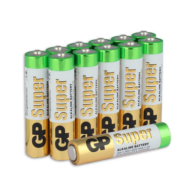GP Super Alkaline AAA Batteries 12HP