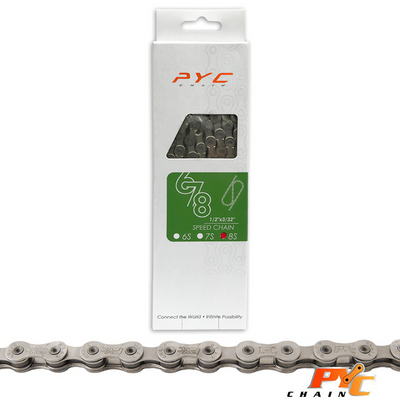 Cadena de bicicleta PYC - 8 engranajes - 116 enlaces - 1 2 x 3 32 pulgadas - duradero - shimano