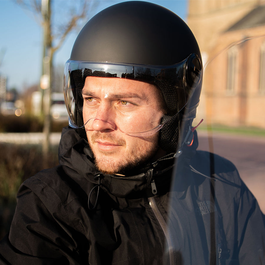Proteggi pro-tect Urban Helmet XL per scooter e biciclette ECE di qualità nera