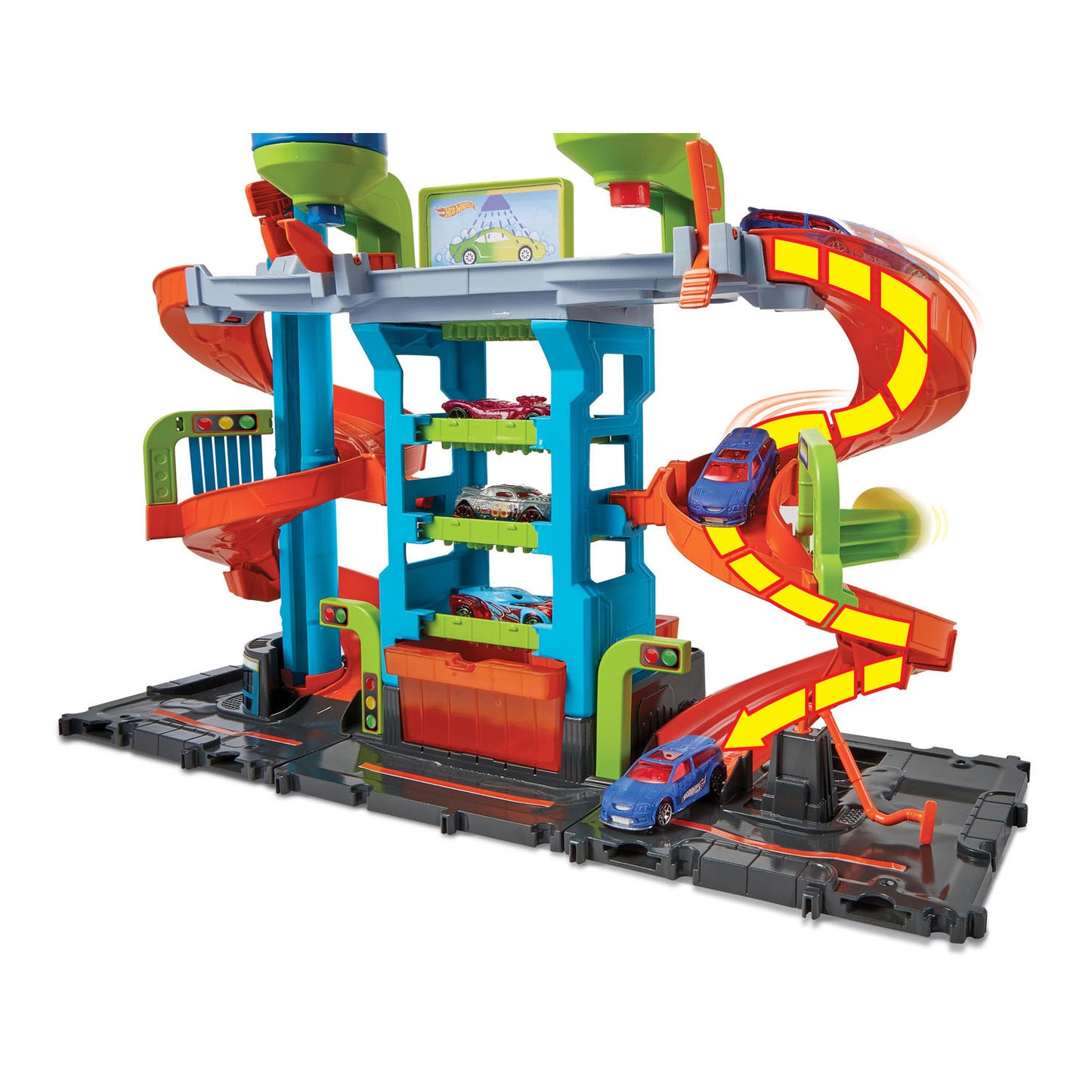 Hot Wheels City Mega Tower Car Wasserette