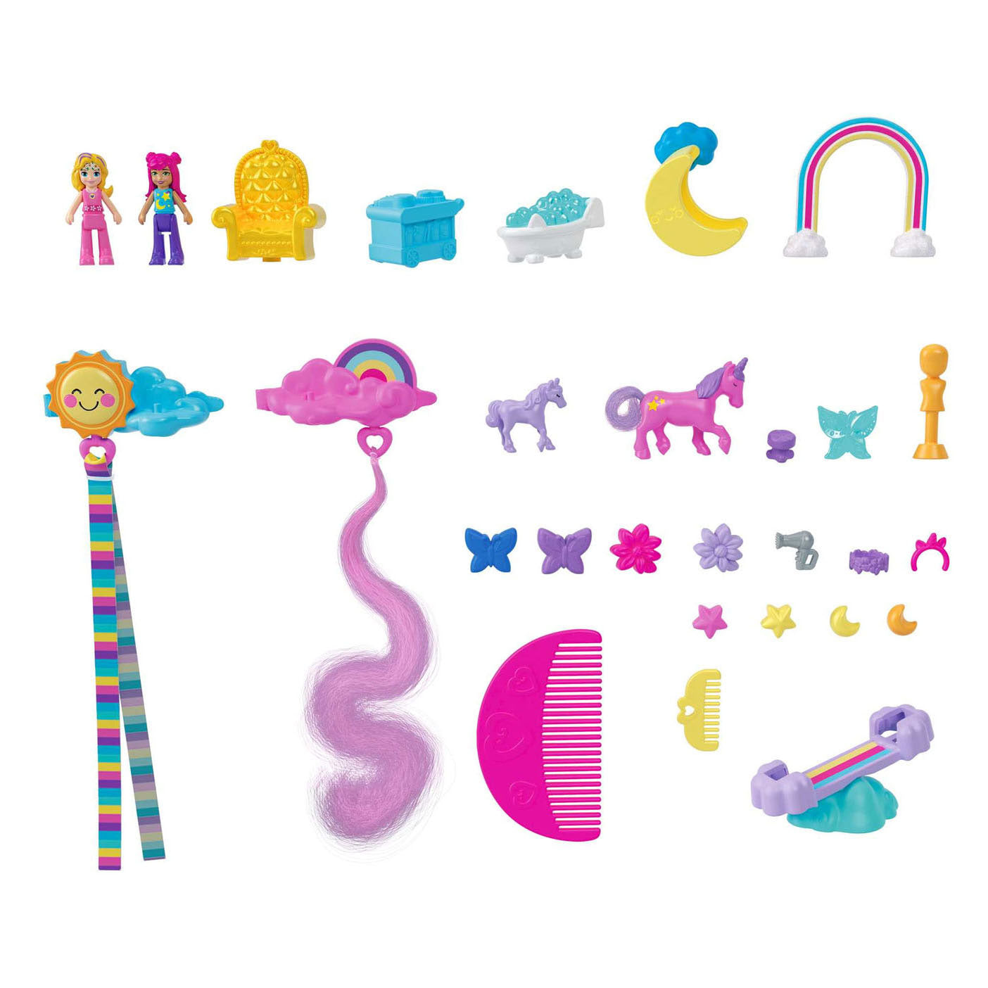 Mattel Polly Pocket Salon van de Regenboog Unicornio