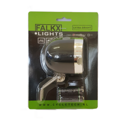 FALKX Koplamp LED. 20 kleine LEDs en 1 super bright LED inclusief batterijen (hangverpakking)