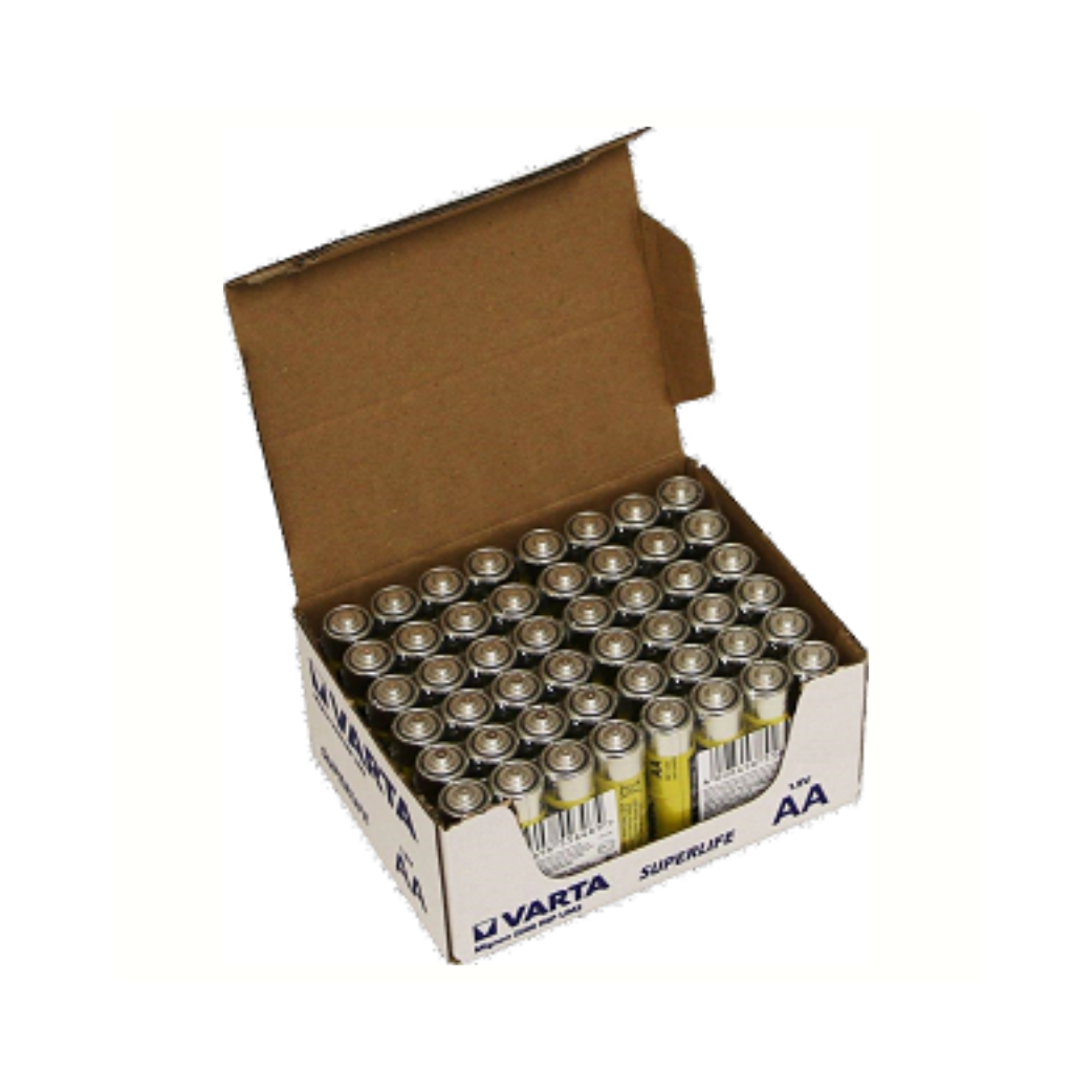 Batterie Varta Superlife AA. Carbonio di zinco. per 60. (imballaggio sul posto di lavoro)