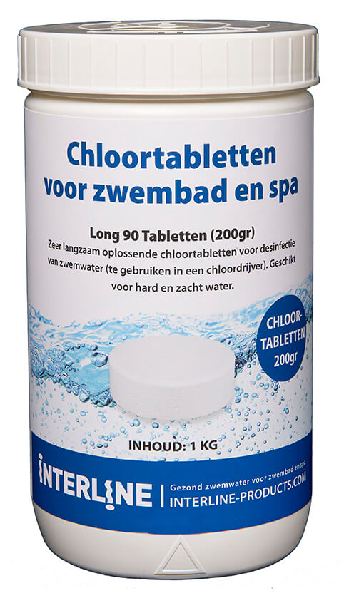 Tabletas de Chloort interlínea Long90 200gram 1 kg