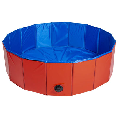 Animal Boulevard Animal Boulevard Pet Swimming Pool Raffreddamento L 100x100x30 cm blu rosso