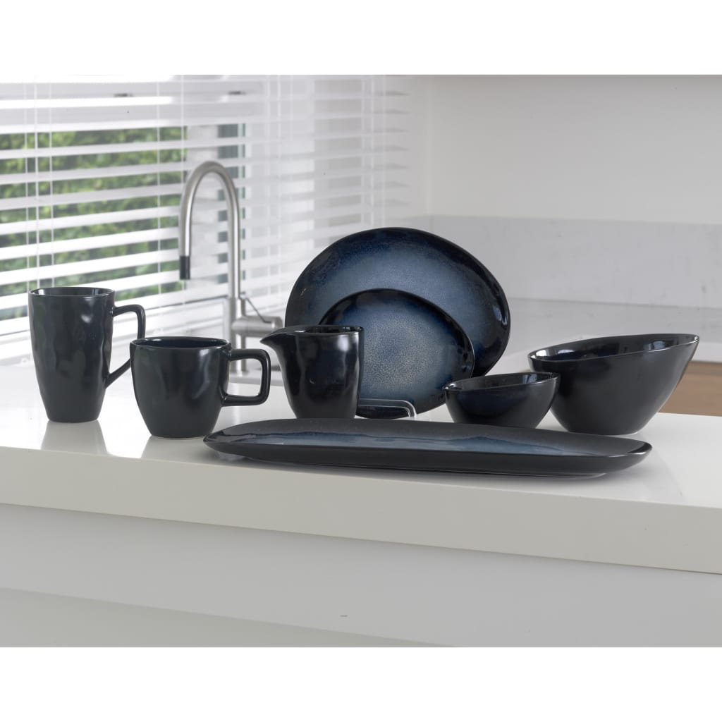 Acogedor de moda acogedora sava de placa moderna 4 st de largo 36.5x15 cm de zafiro azul