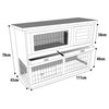 FLAMINGO FLAMINGO Konijnenhok Loft 111x45x78 cm bruin