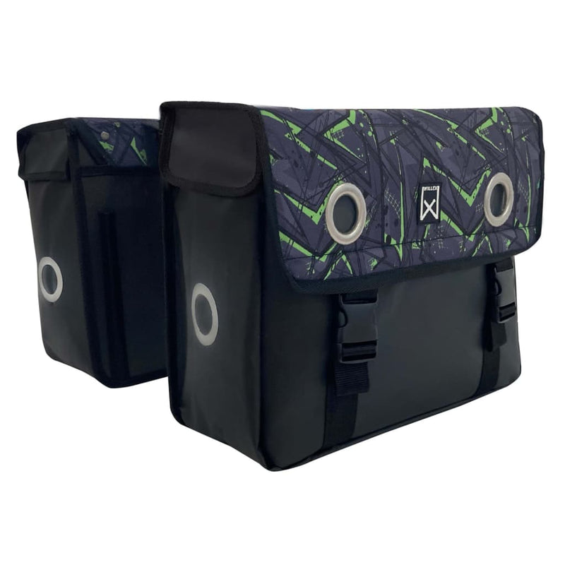 Willex Willex Fietstassen Tarpaulin 30 L groen en zwart