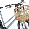 Basil Green Life - rotan fietsmand - large - voorop- natural bruin