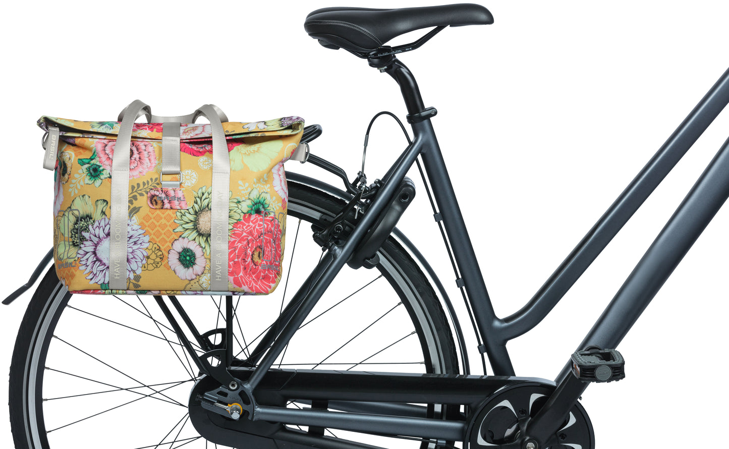 Basil Bloom Field MIK fietshandtas - Geel, compact en duurzaam - 8-11L