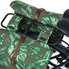Basil Ever-Green dubbele fietstas, gerecycled PET, waterkerende vouwsluiting, vegan leather, 28-32L, thyme groen