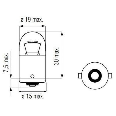 Lámpara Bosma 12V-10W BA15S