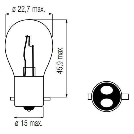 Bosma Lamp 12V-20 20W BAX15D