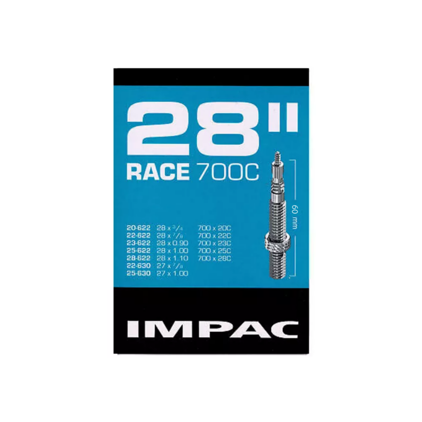 Imp Binnenband (by Schwalbe) SV28 Race, 28x1 ETRTO 20 28-622 630, Ventiel: Frans 60mm