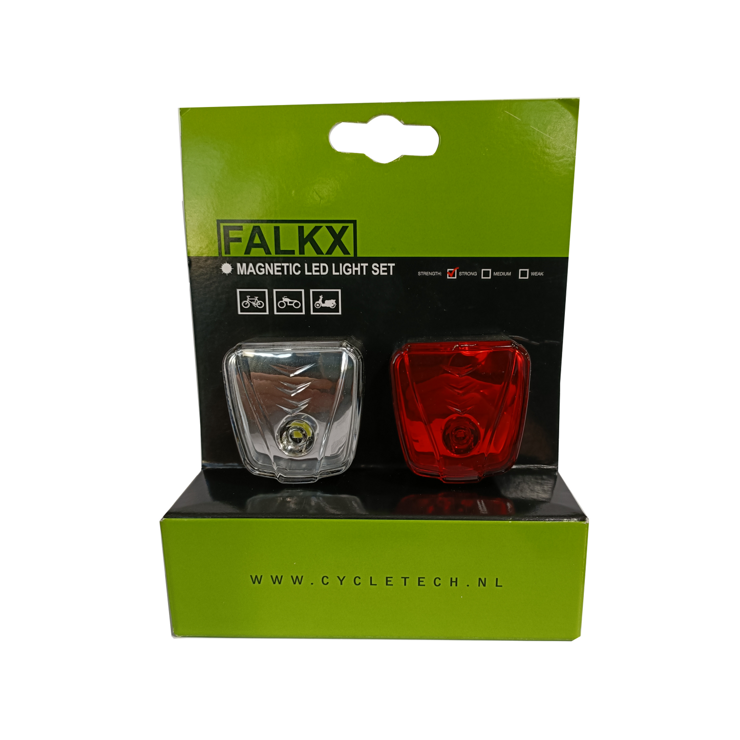 Falkx Magnet Verlictghghing. Ajuste delantero y trasero. 0.5W LED (paquete colgante)