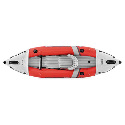 Excursión de kayak inflable Pro K1 305 cm de vinilo rojo de 3 piezas