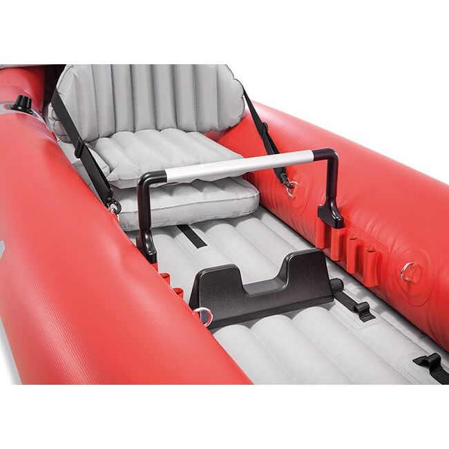 Excursión de kayak inflable Pro K1 305 cm de vinilo rojo de 3 piezas