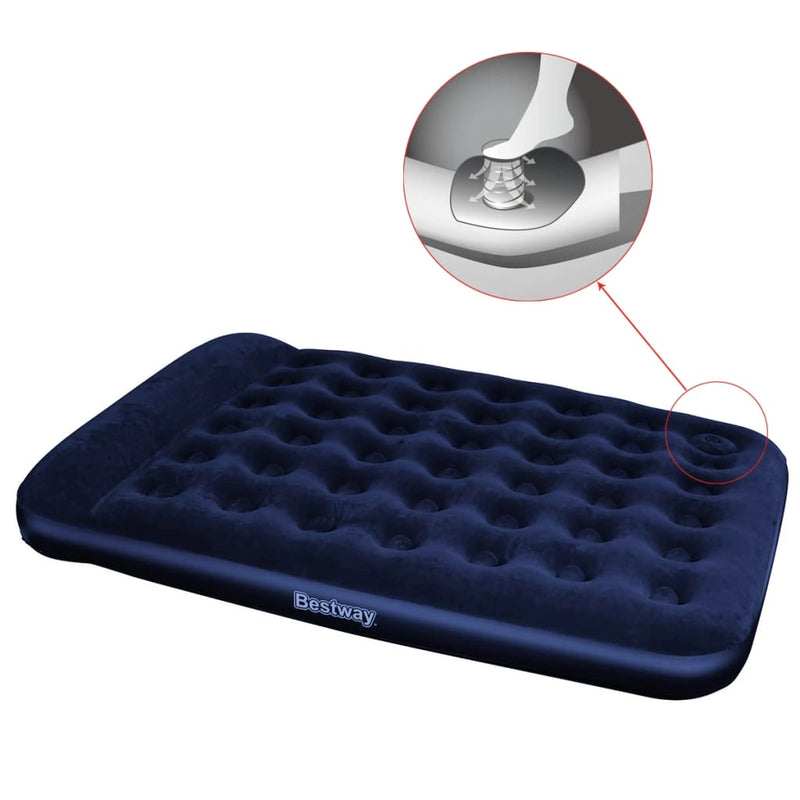 Bestway Luchtbed met ingebouwde voetpomp 203x152x28 cm