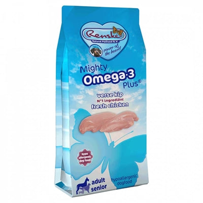 Renske Mighty Omega Plus Rice di pollo senior per adulti