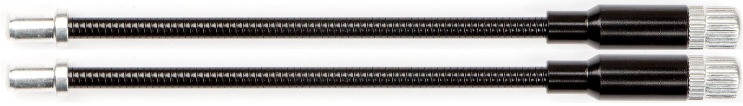Elvedes Verstelbare flex V-brake kabelpijpje lichtmetaal zwart (2 stuks)