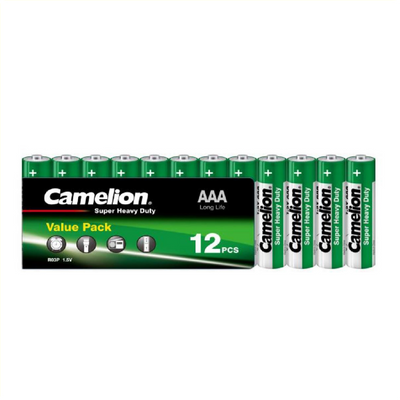 Baterías AAA de Camelion Zinc Carbon, 12 piezas (empaque del taller)