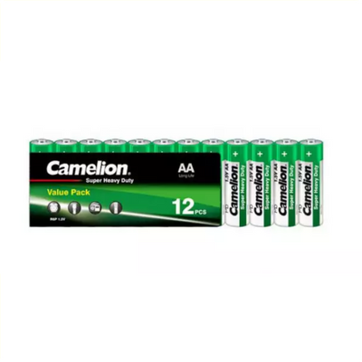 Camelion AA Batteries Zink-Carbon, 12 piezas (envasado del taller)